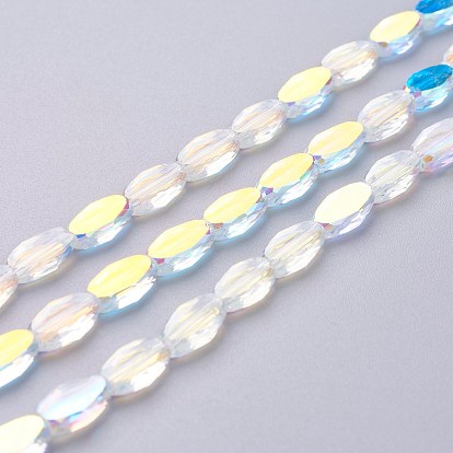 Glass Imitation Austrian Crystal Beads, Faceted Oval