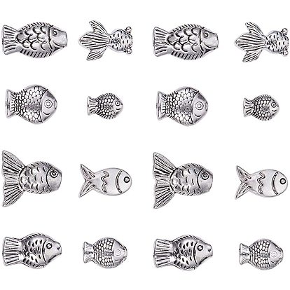 Tibetan Style Zinc Alloy Fish Beads