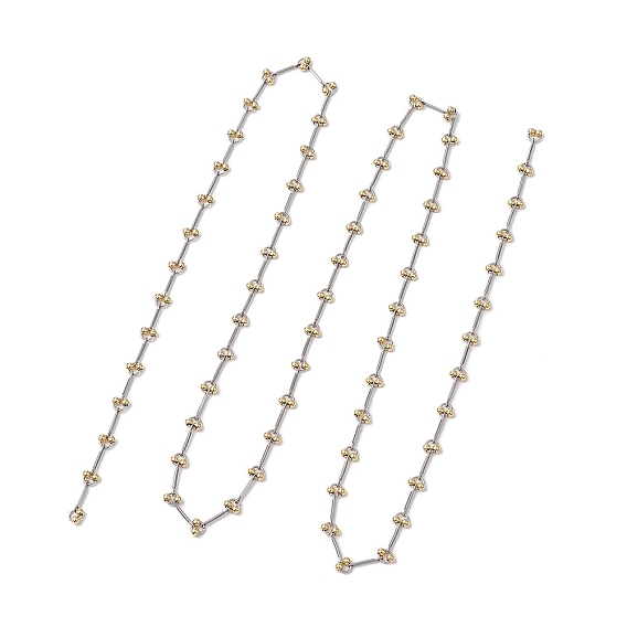 Латунные бисерные цепочки ручной работы, с 201 соединительными звеньями из нержавеющей стали, несварные