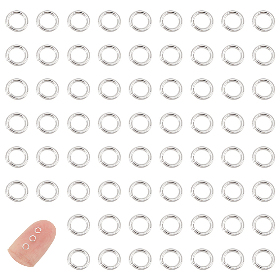 200Pcs 925 Sterling Silver Open Jump Rings, Round Rings
