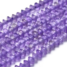 Natürlichen Amethyst Perlen Stränge, facettiert, Doppelkegel