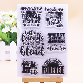 Friend Theme Clear Silicone Stamps, for DIY Scrapbooking, Photo Album Decorative, Cards Making, Stamp Sheets, Film Frame