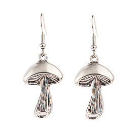 Alloy Mushroom Dangle Earrings for Women