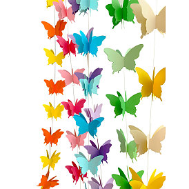  Butterfly Shaped Paper String Pull Flower Birthday Party Decoration Arrangement Balloon Tassel Pendant Balloon Party Dress Up