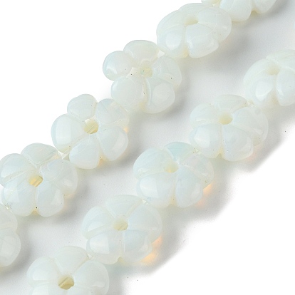 Perles opalite brins, fleur