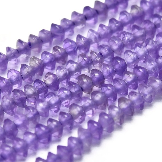 Natürlichen Amethyst Perlen Stränge, facettiert, Doppelkegel