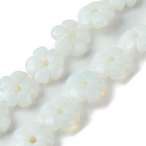 Perles opalite brins, fleur