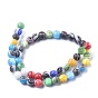 Handmade Millefiori Glass Round Beads Strands, 10mm, Hole: 1.5mm, about 38pcs/strand, 14.5 inch