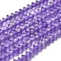 Natürlichen Amethyst Perlen Stränge, facettiert, Doppelkegel
