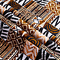 Tela de poliéster con estampado tradicional africano de cera, Tejido con estampado geométrico para la confección de ropa étnica.
