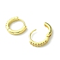 Brass Micro Pave Cubic Zirconia Hoop Earrings for Women, Long-Lasting Plated