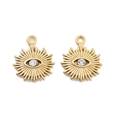 304 подвески из нержавеющей стали, глаз, со стразами