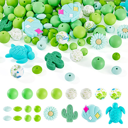 Летние тематические пищевые силиконовые бусины из экологически чистого силикона, фокусные бусы, разнообразные