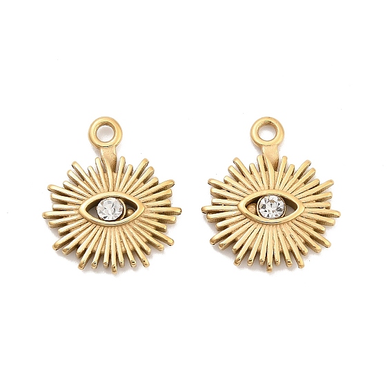 304 подвески из нержавеющей стали, глаз, со стразами