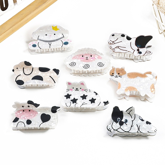 Животные ПВХ коготь заколки для волос, аксессуары для волос для женщин и девочек