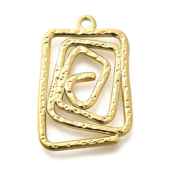 Ионное покрытие (ip) 304 подвески из нержавеющей стали, прямоугольный шарм