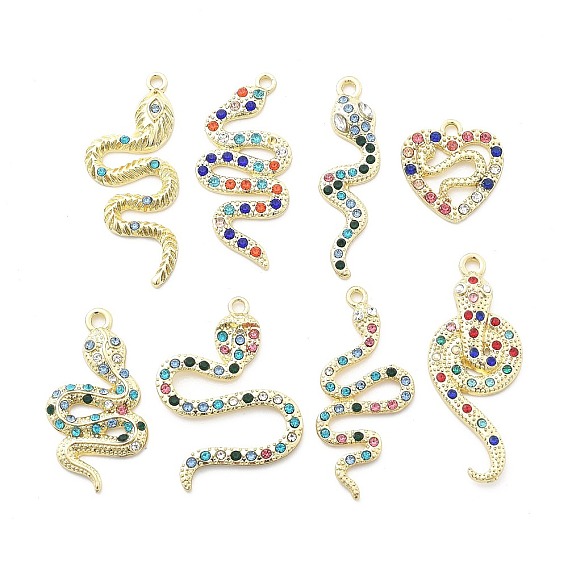 Подвески из сплава со стразами в форме змеи