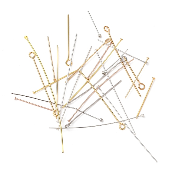 Brass Eye Pins, Mixed Size