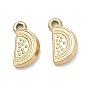 304 Stainless Steel Pendants, Orange Slice Charms, Ion Plating(IP)