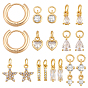 Наборы для изготовления латунных сережек-колец., с латунным микропрофилированием кубических циркониевых прелестей