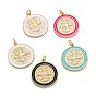 Brass Enamel Pendants, Real 18K Gold Plated, Long-Lasting Plated, Saint Benedict Medal Charms