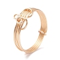 Infinity Love Finger Ring, Brass Wire Wrap Ring for Men Women