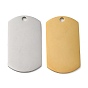 304 Stainless Steel Pendants, Stamping Blank Tag, Rectangle Charm