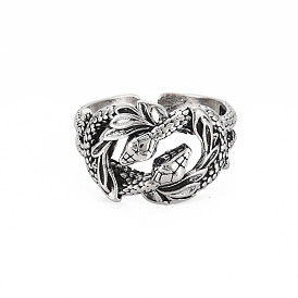 Мужское кольцо-манжета из змеиного сплава, широкое массивное кольцо, без кадмия и без свинца