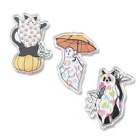 Halloween Theme Ghost Opaque Acrylic Pendants