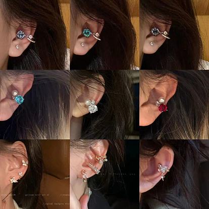 Серьги-каффы из сплава для женщин, с кубического циркония