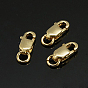Застежки из когтей лобстера из желтого золота, 1/20 14 к золоту, без кадмия, без никеля и без свинца, отверстие : 2 мм