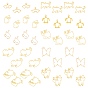 Zinc Alloy Open Back Bezel Pendants, for DIY UV Resin, Epoxy Resin, Pressed Flower Jewelry, Mixed Animal Shapes