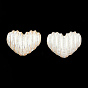 ABS Plastic Imitation Pearl Cabochons, Heart