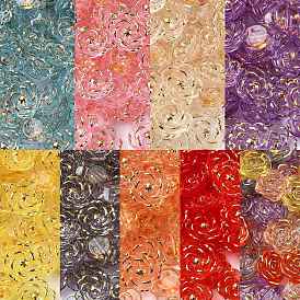 Пластиковые шарики, цветок, золотой металл обвитыми