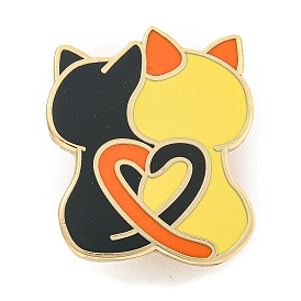 Alloy Enamel Pin Brooch, for Backpack Clothes, Cat
