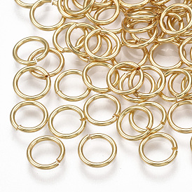 Latón anillos del salto abierto, real 18 k chapado en oro