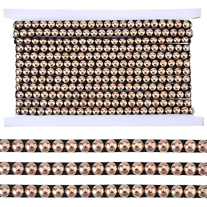 1Pc 201 Stainless Steel Nailhead Trim, Hot Fix Metal Iron-on Convex Dome Nailhead Trim, Flat Round