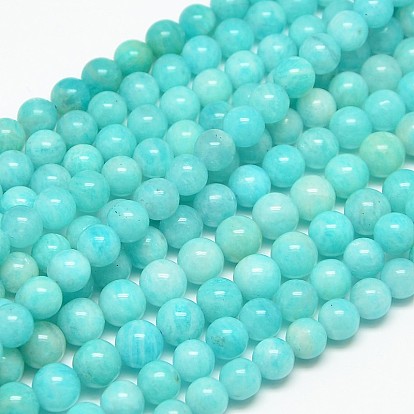 Grade A Natural Gemstone Amazonite Round Beads Strands