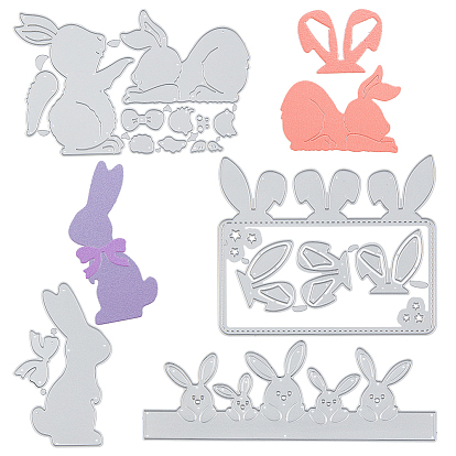 Carbon Steel Cutting Dies Stencils, for DIY Scrapbooking/Photo Album, Decorative Embossing DIY Paper Card, Rabbit