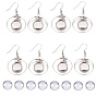 DIY Earring Making, with Stainless Steel Dangle Earrings, Cabochon Settings, Glass Cabochons