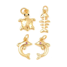 Латунные микро проложить кубического циркония прелести, без свинца и без кадмия, стойки покрытие, долговечный, реальный 18 k позолоченный