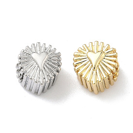 Латуни европейского бисера, бусины с большим отверстием, долговечный, без кадмия и без свинца, стойки покрытие, сердце солнечный луч