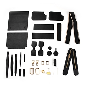 DIY Purse Making Kit, Including PU Leather Bag Making Accessories, Bag Handles & Straps & Storage Bag