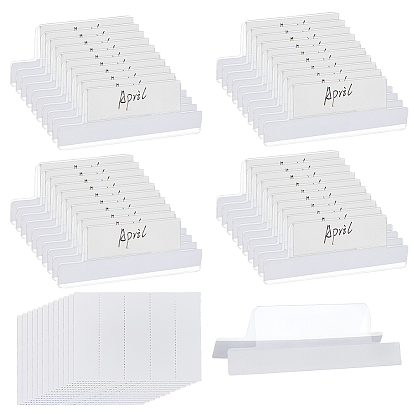 Бумажная пустая карточка для индексных вкладок, с самоклеящимися индексными вкладками из ПВХ