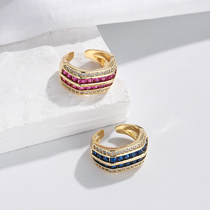 Манжеты из латуни mirco pave с кубическим цирконием, сердце каплевидной формы скрученный геометрический