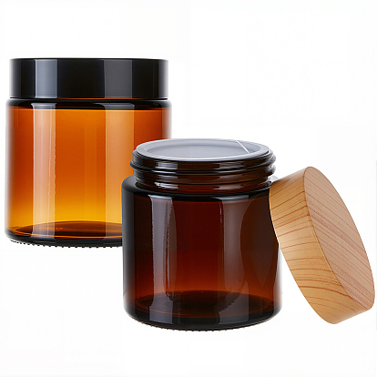 2шт. 2цвета, многоразовая стеклянная баночка для крема, с крышкой из АБС-пластика и прокладкой из полиэтилена, для личной гигиены