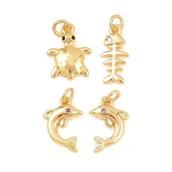 Латунные микро проложить кубического циркония прелести, без свинца и без кадмия, стойки покрытие, долговечный, реальный 18 k позолоченный