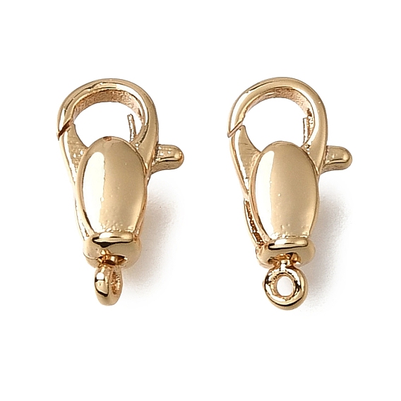Brass Lobster Claw Clasps, Oval, Nickel Free