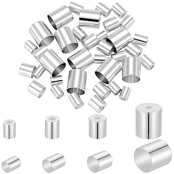 Brass Cord Ends, End Caps, Long-Lasting Plated, Column