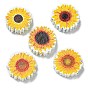 Printed Wood Beads, Sunflower